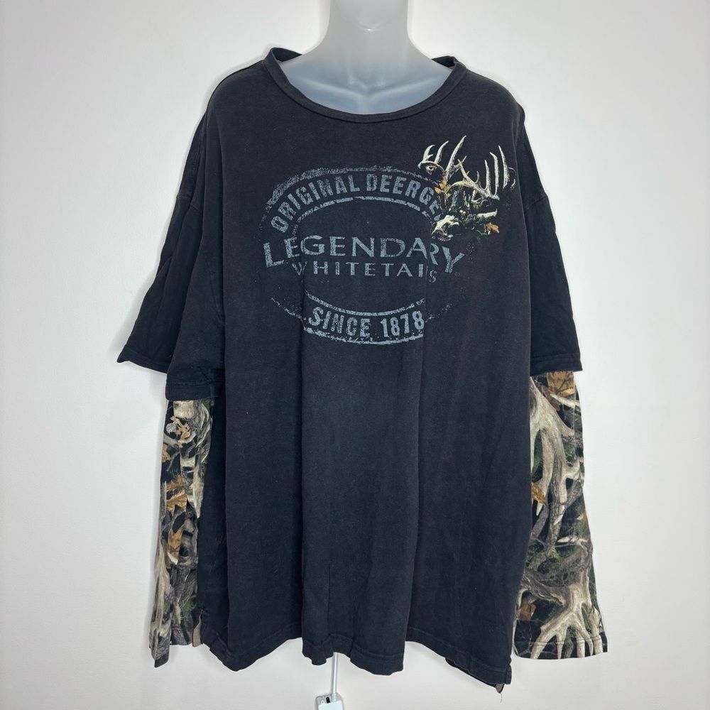 Legendary Whitetails oversized Y2K Black Camouflage Long Sleeve Shirt 3XL